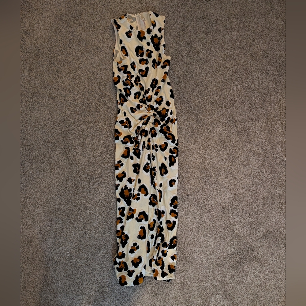 Marni Leopard Print Midi Dress